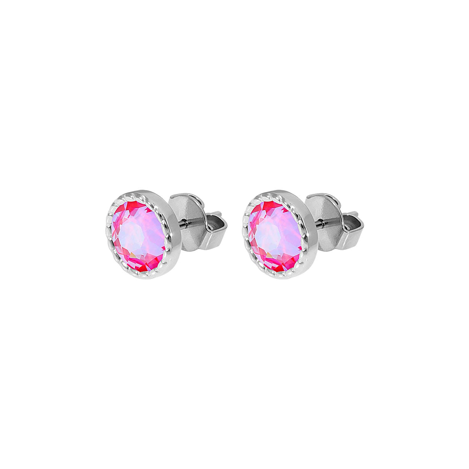 Bocconi Flat Ear Studs 9 mm - Silver