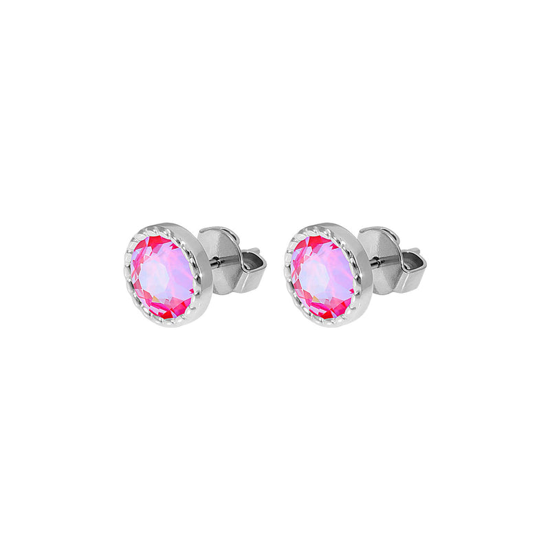 Bocconi Flat Ear Studs 9 mm - Silver