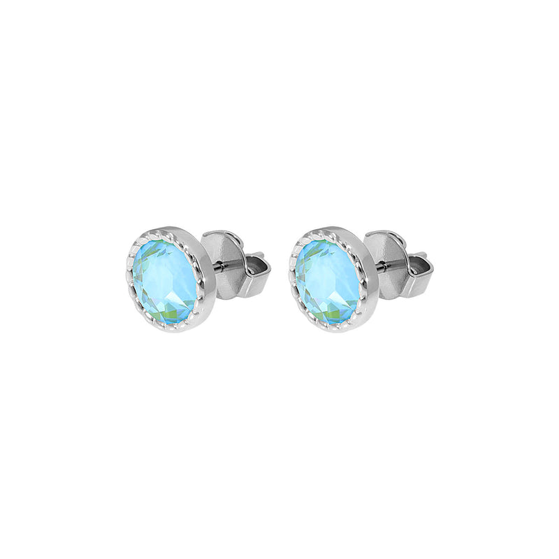 Bocconi Flat Ear Studs 9 mm - Silver
