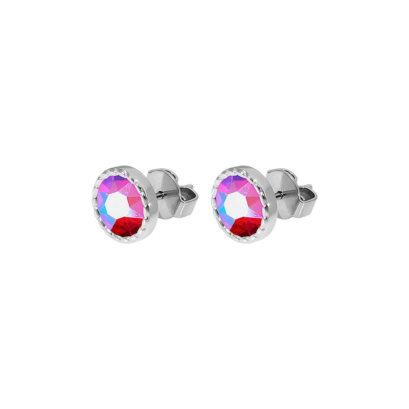 Bocconi Flat Ear Studs 9 mm - Silver