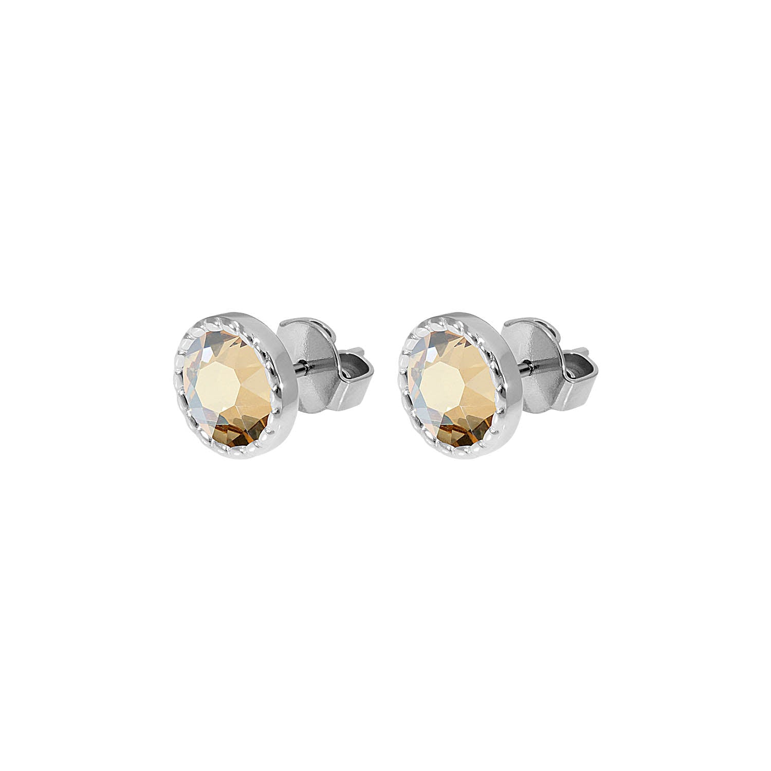 Bocconi Flat Ear Studs 9 mm - Silver