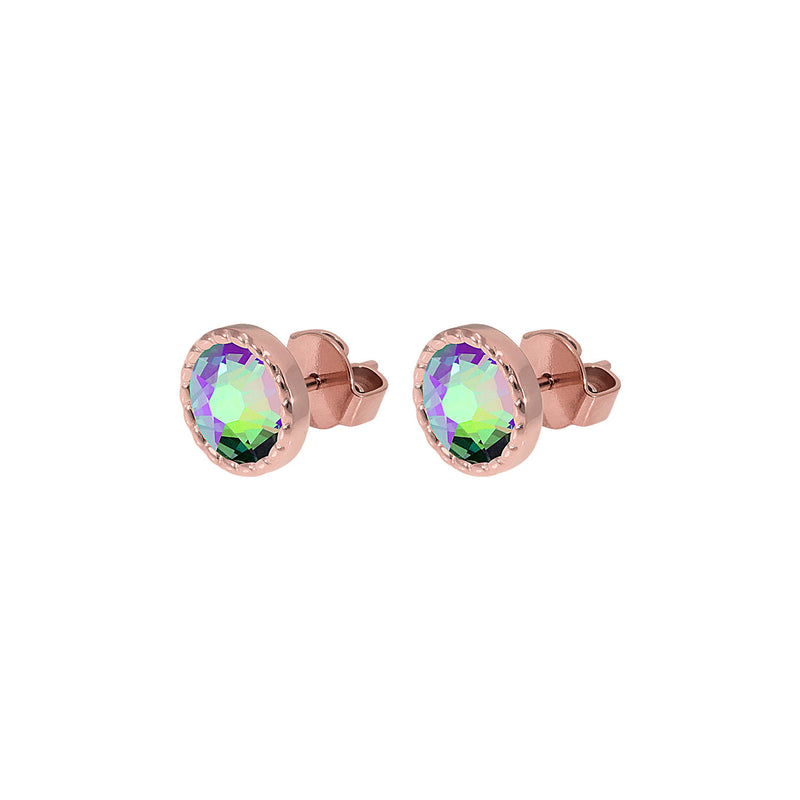 Bocconi Flat Ohrstecker 9 mm - Roségold