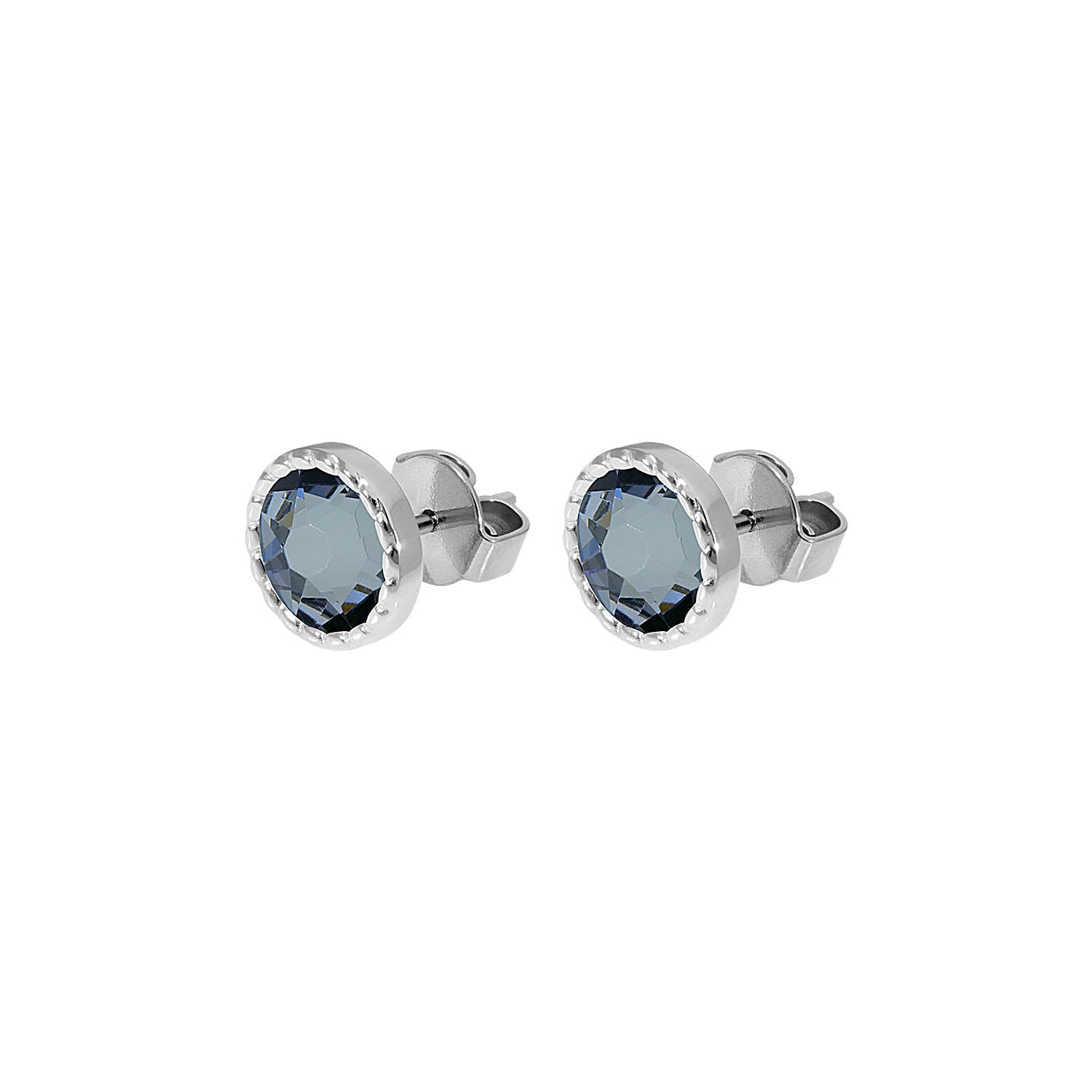 Bocconi Flat Ear Studs 9 mm - Silver
