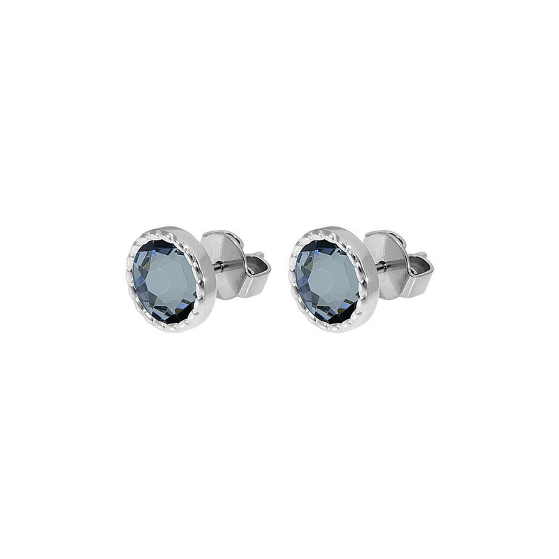 Bocconi Flat Ear Studs 9 mm - Silver