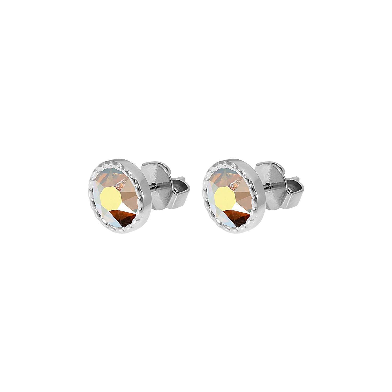 Bocconi Flat Ear Studs 9 mm - Silver