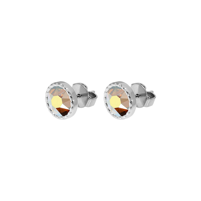 Bocconi Flat Ear Studs 9 mm - Silver