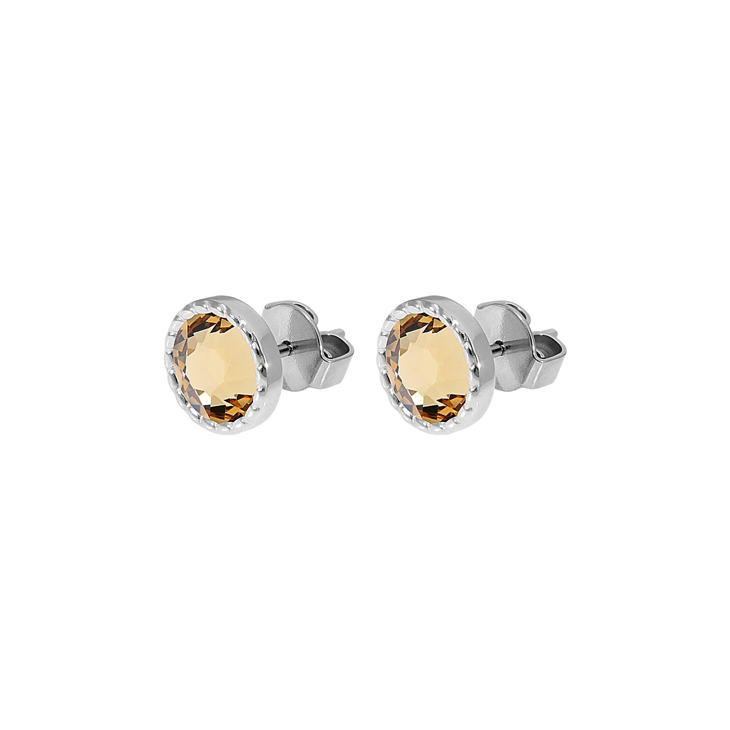 Bocconi Flat Ear Studs 9 mm - Silver