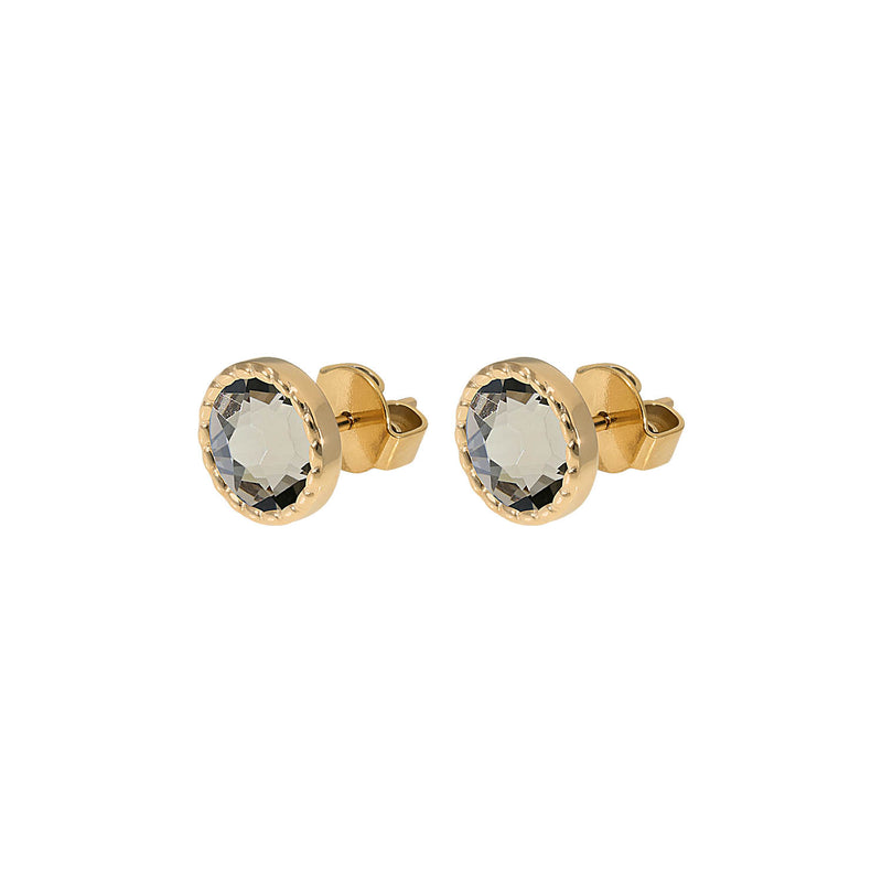 Bocconi Flat Ohrstecker 9 mm - Gold