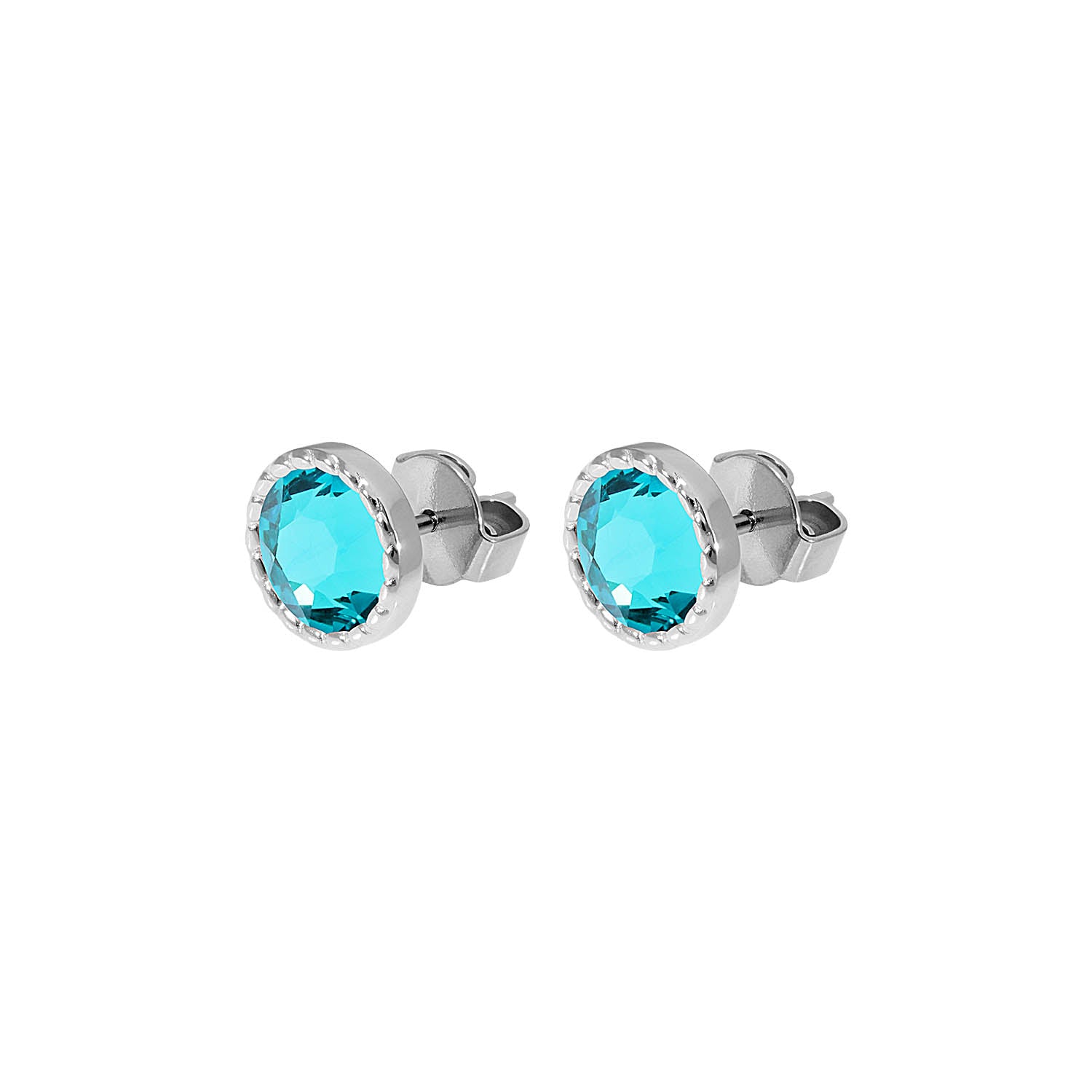 Bocconi Flat Ear Studs 9 mm - Silver