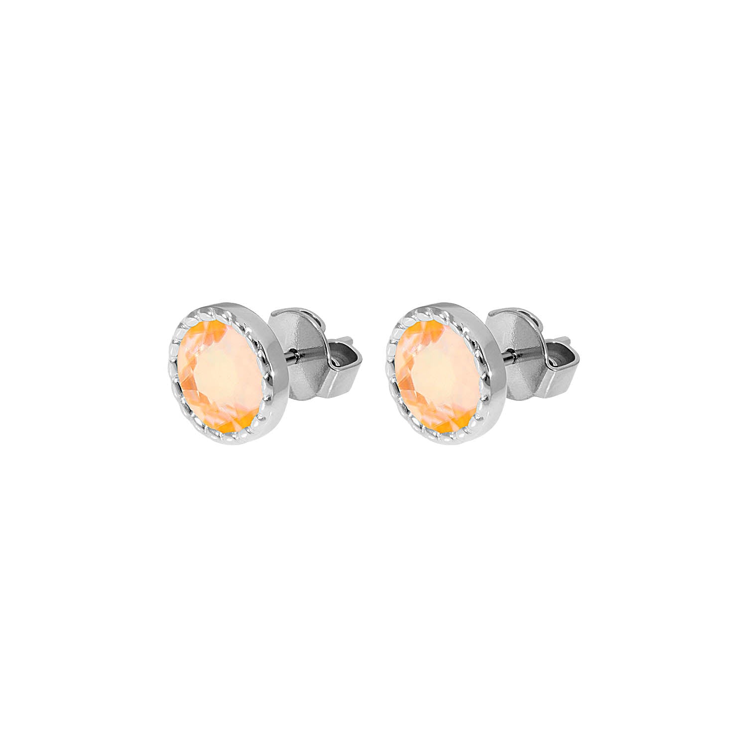 Bocconi Flat Ear Studs 9 mm - Silver