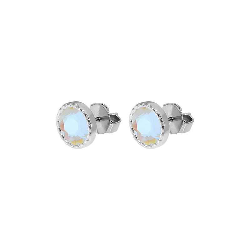 Bocconi Flat Ear Studs 9 mm - Silver