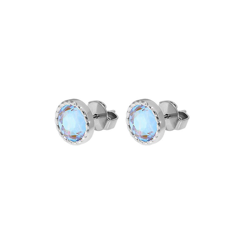 Bocconi Flat Ear Studs 9 mm - Silver