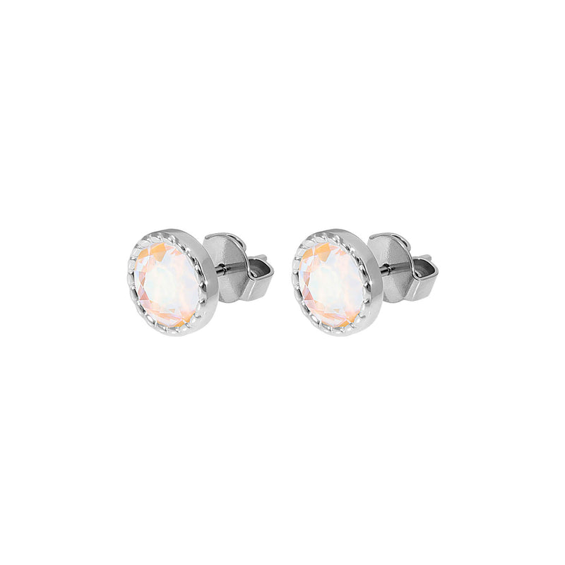 Bocconi Flat Ear Studs 9 mm - Silver