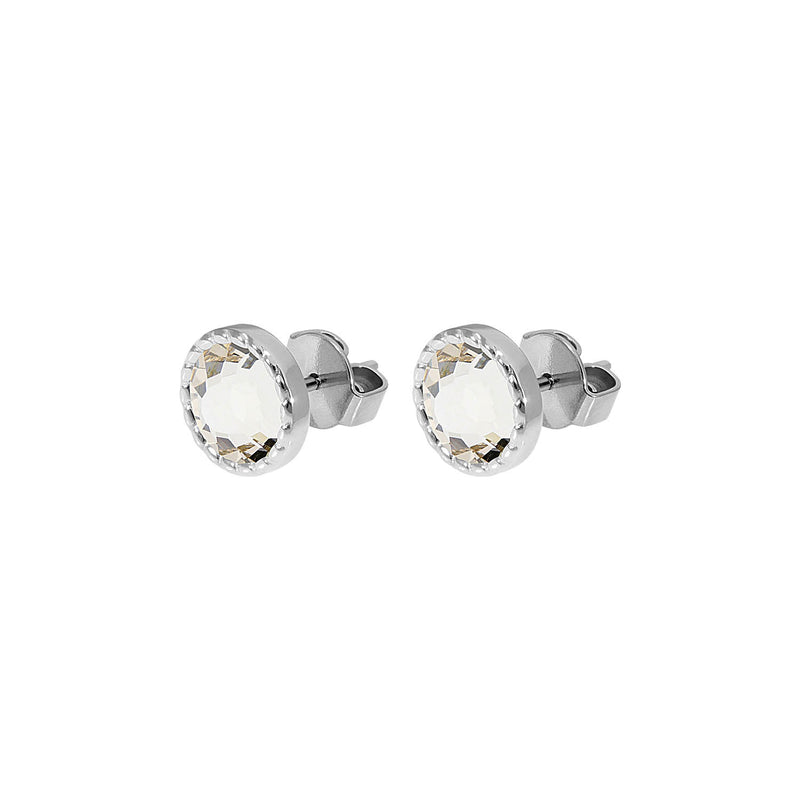 Bocconi Flat Ear Studs 9 mm - Silver