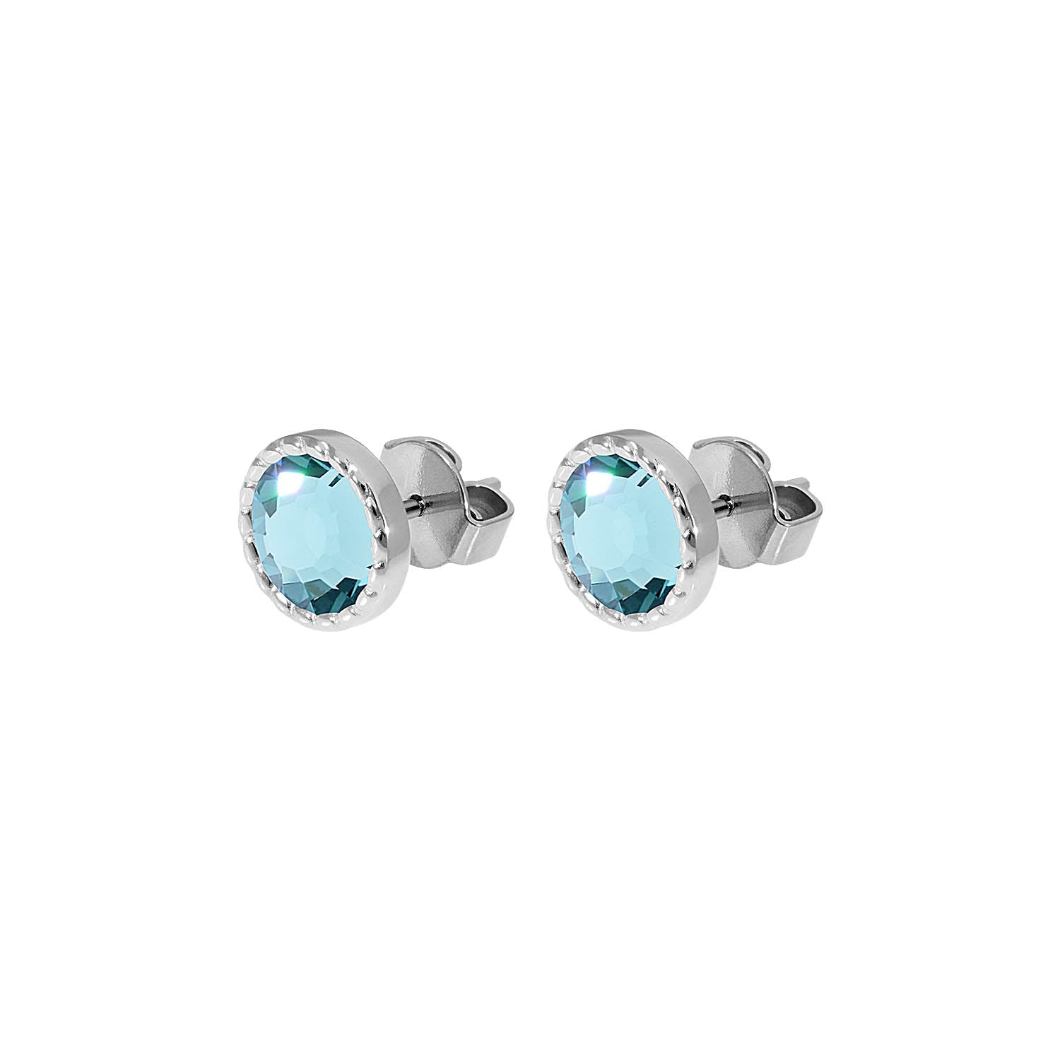 Bocconi Flat Ear Studs 9 mm - Silver