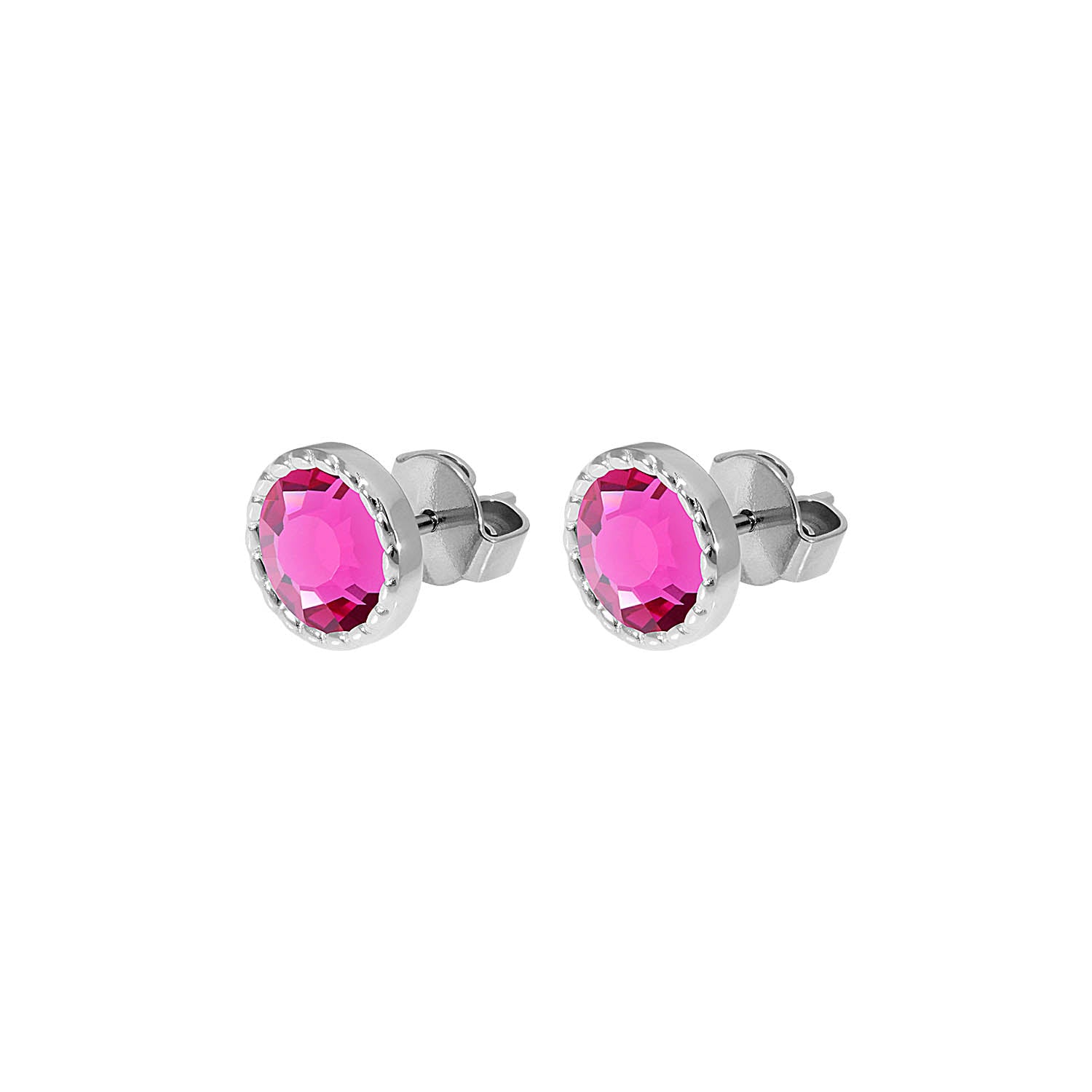 Bocconi Flat Ear Studs 9 mm - Silver