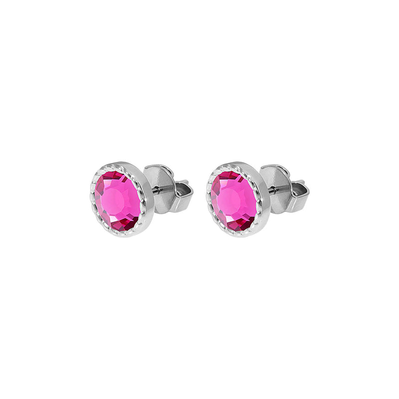 Bocconi Flat Ear Studs 9 mm - Silver