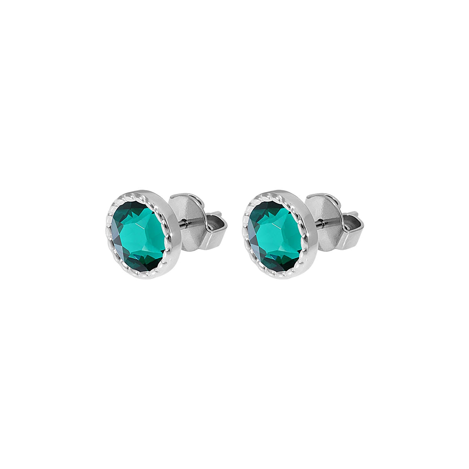 Bocconi Flat Ear Studs 9 mm - Silver