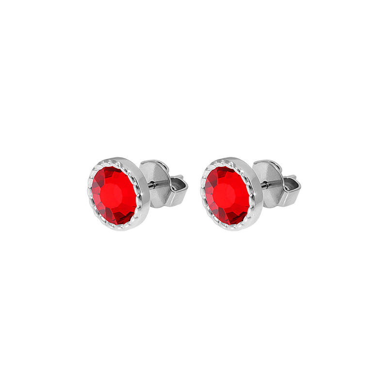 Bocconi Flat Ear Studs 9 mm - Silver