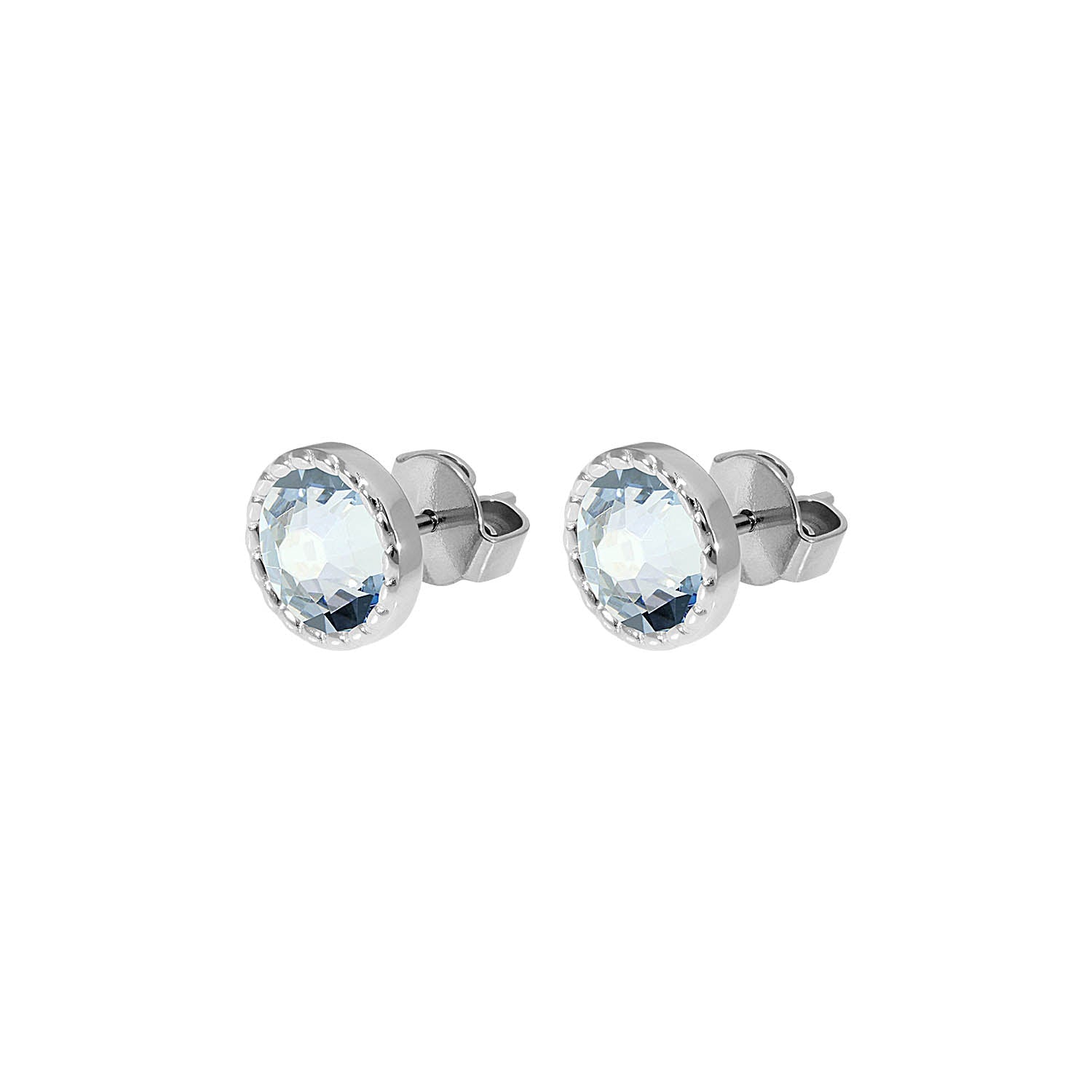 Bocconi Flat Ear Studs 9 mm - Silver