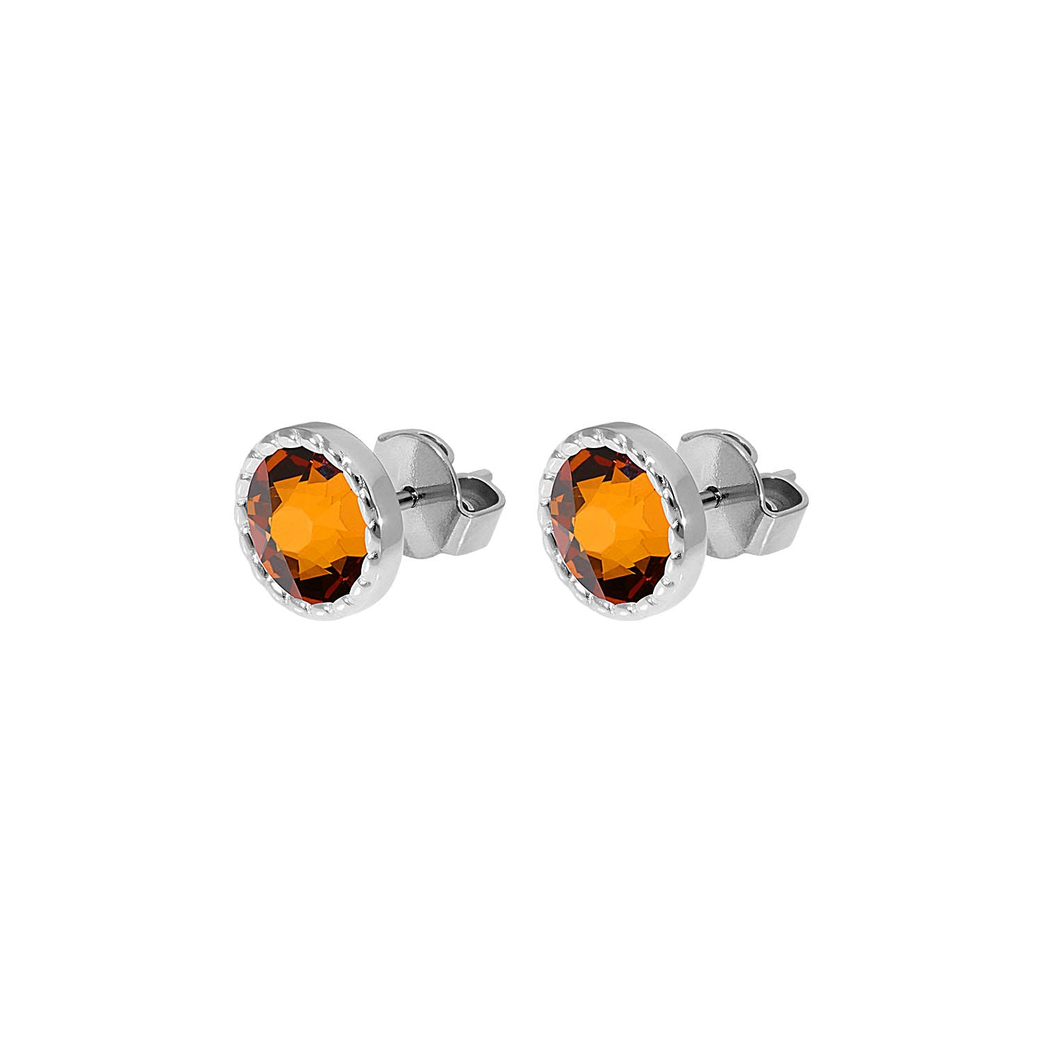 Bocconi Flat Ear Studs 9 mm - Silver
