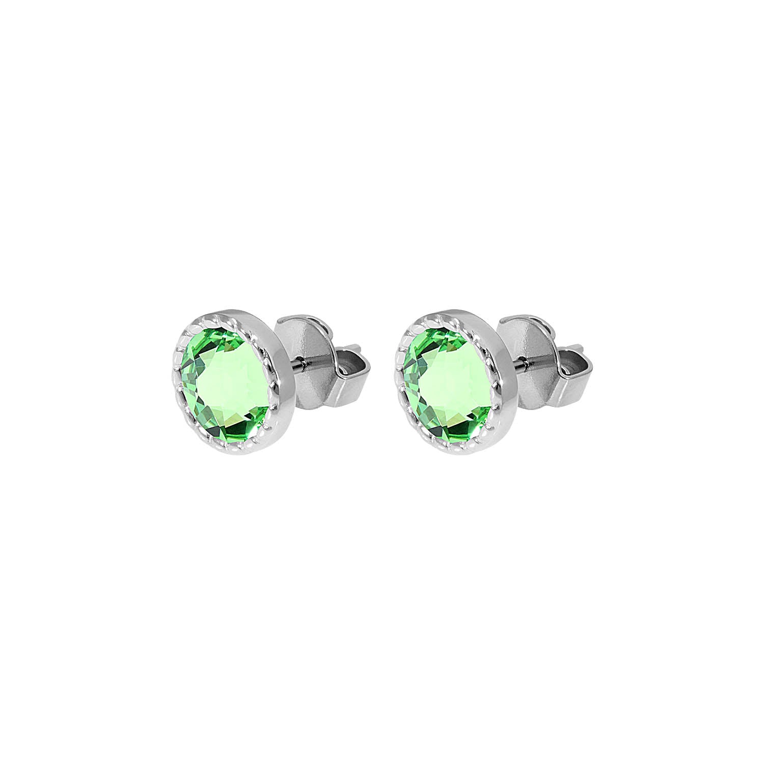 Bocconi Flat Ear Studs 9 mm - Silver