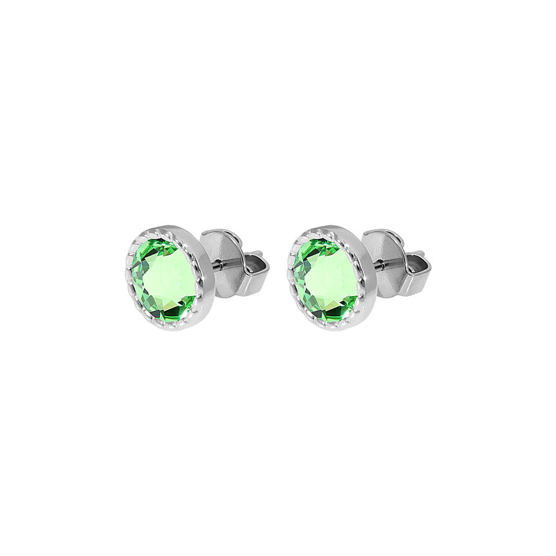 Bocconi Flat Ear Studs 9 mm - Silver