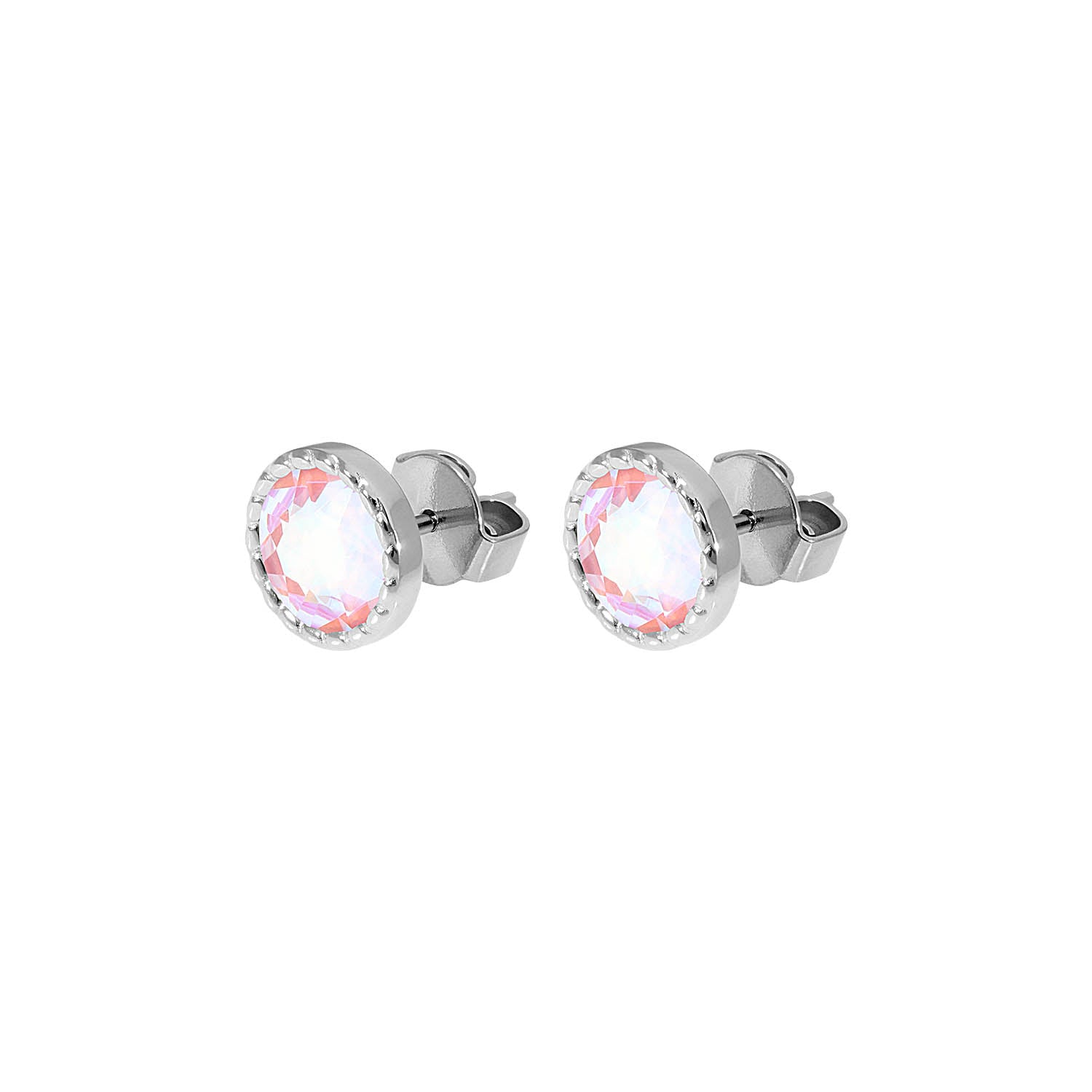 Bocconi Flat Ear Studs 9 mm - Silver
