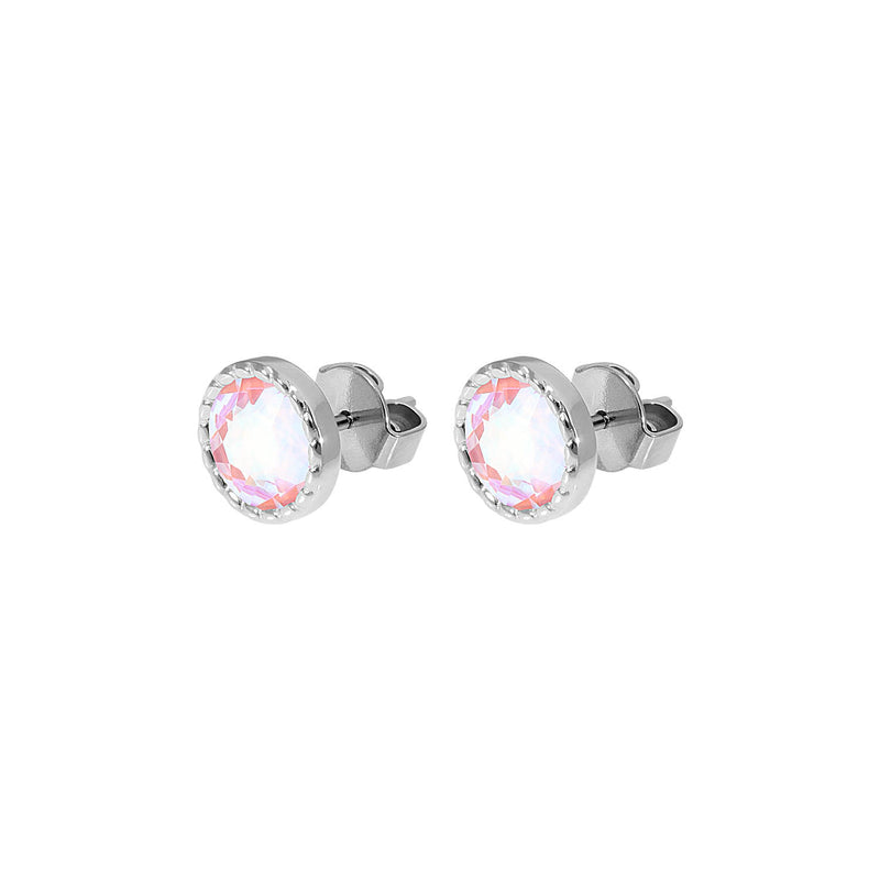 Bocconi Flat Ear Studs 9 mm - Silver