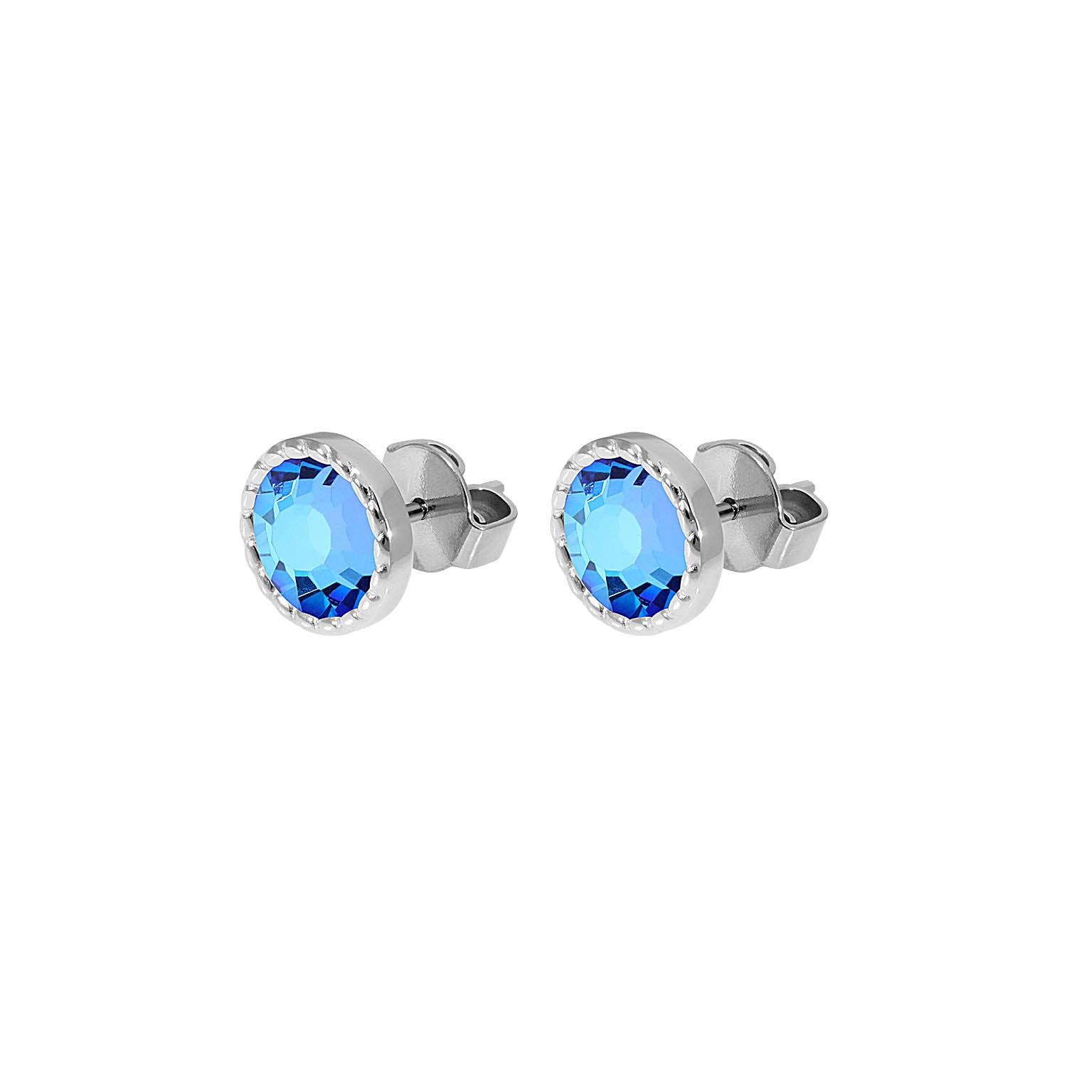 Bocconi Flat Ear Studs 9 mm - Silver