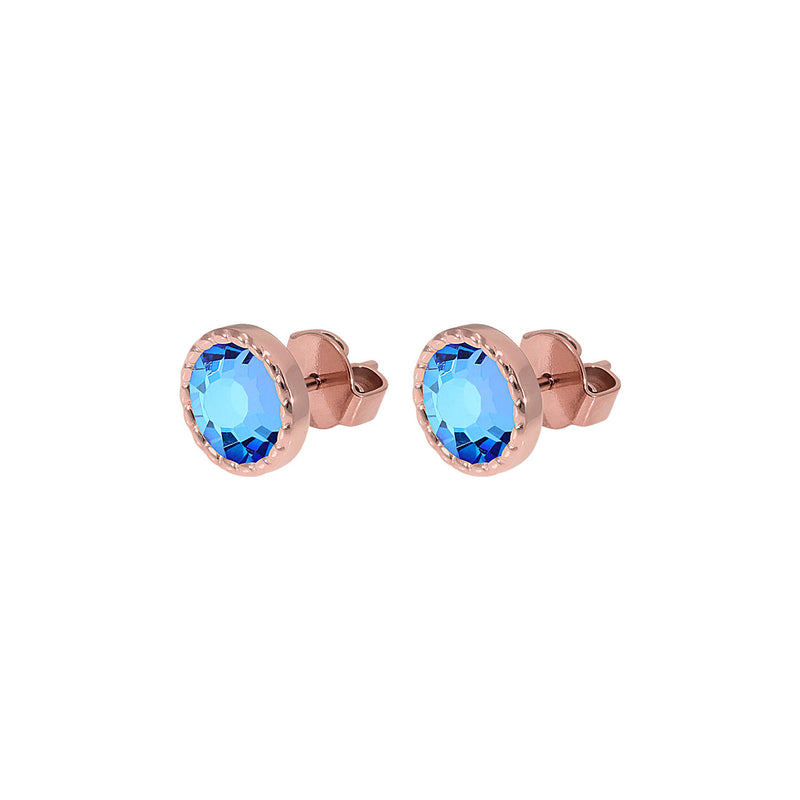 Bocconi Flat Ohrstecker 9 mm - Roségold