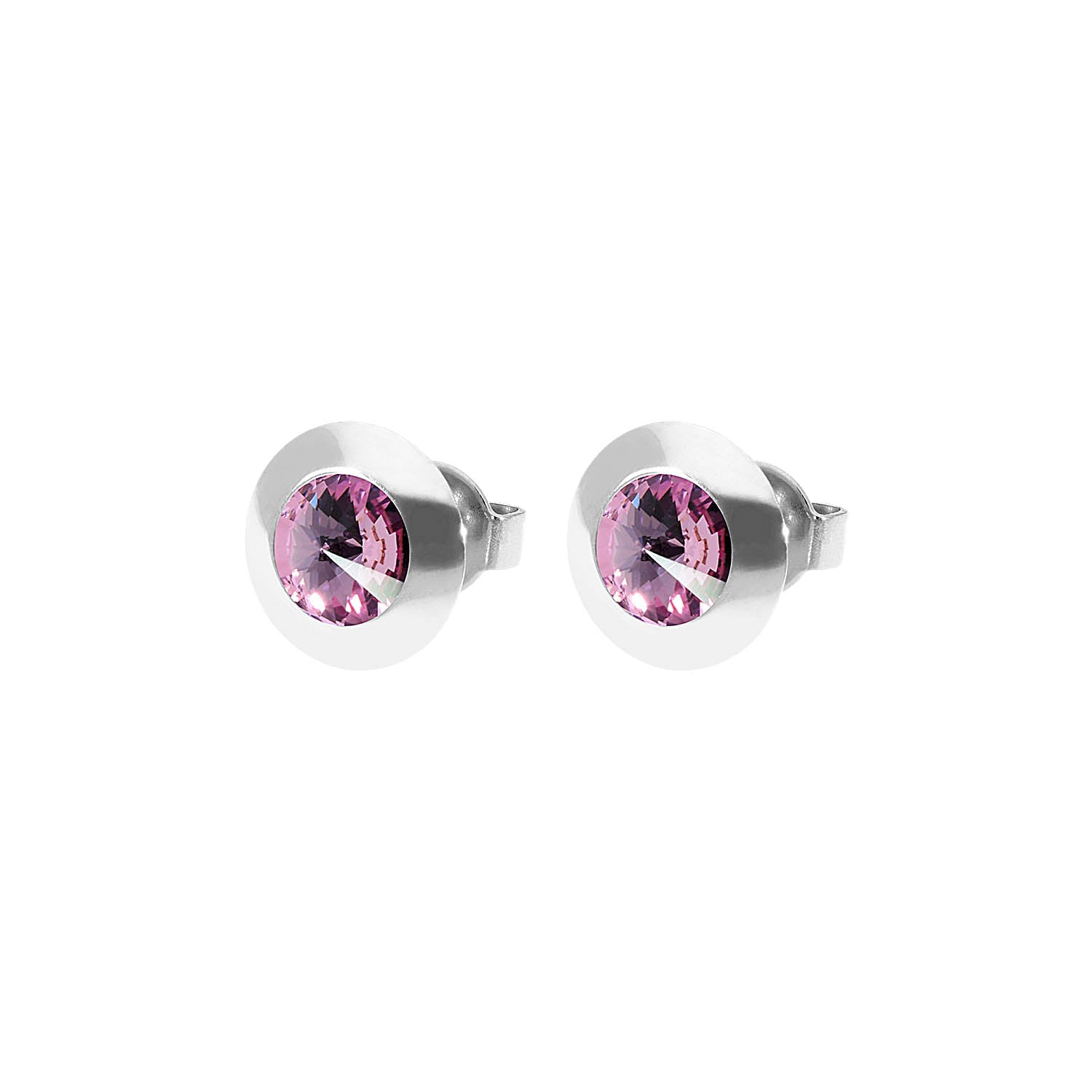 Tondo Ohrstecker 9 mm - Silber