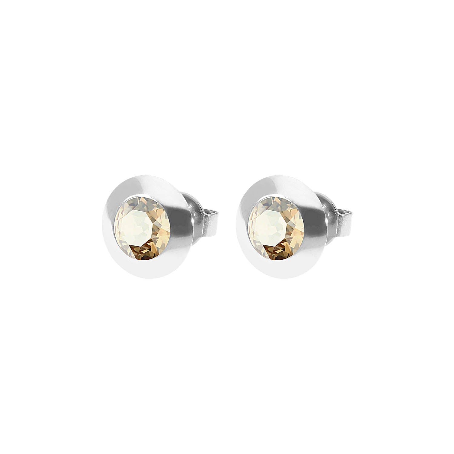 Tondo Ohrstecker 9 mm - Silber