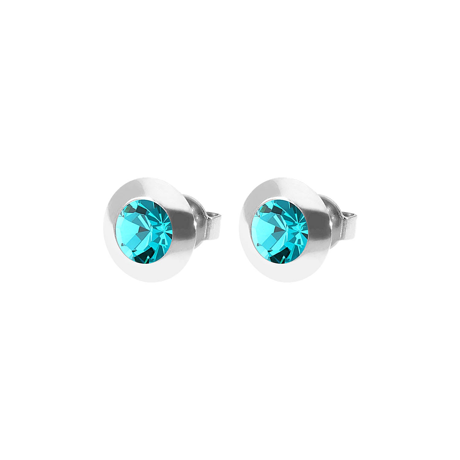 Tondo Ohrstecker 9 mm - Silber