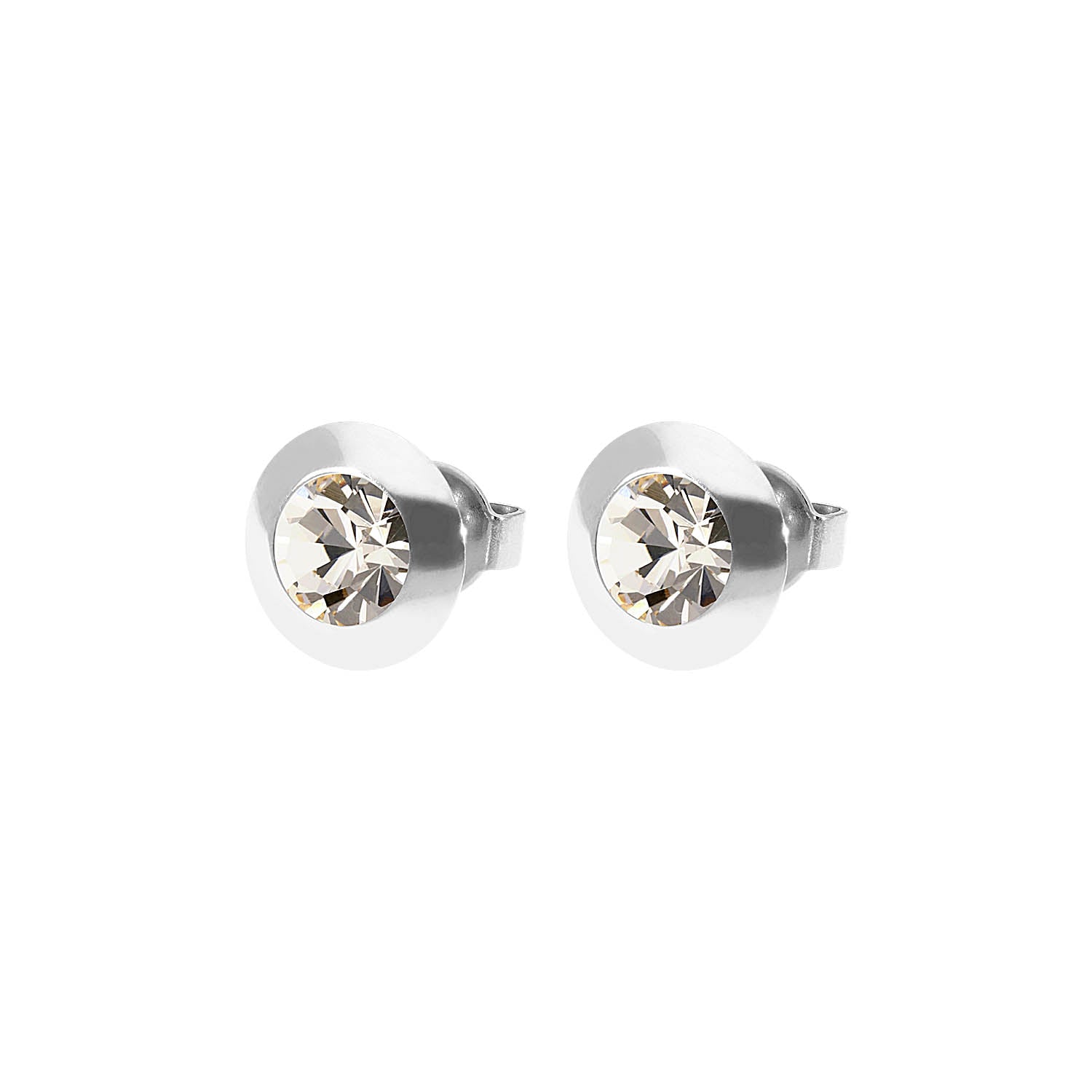 Tondo Ohrstecker 9 mm - Silber