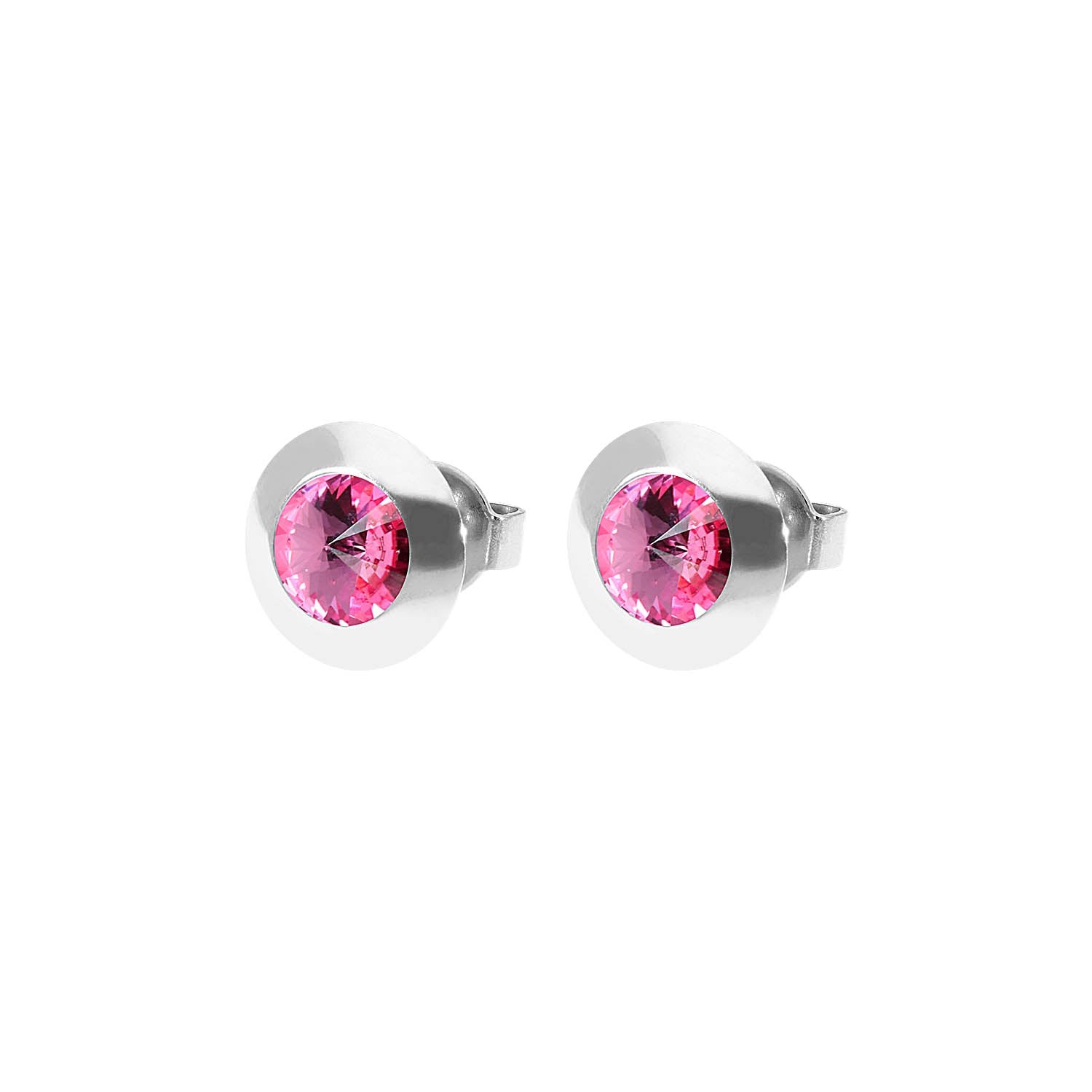 Tondo Ohrstecker 9 mm - Silber
