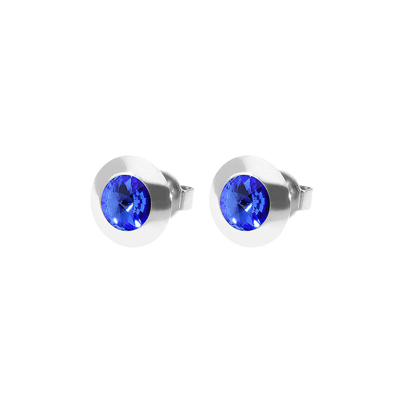 Tondo Ohrstecker 9 mm - Silber