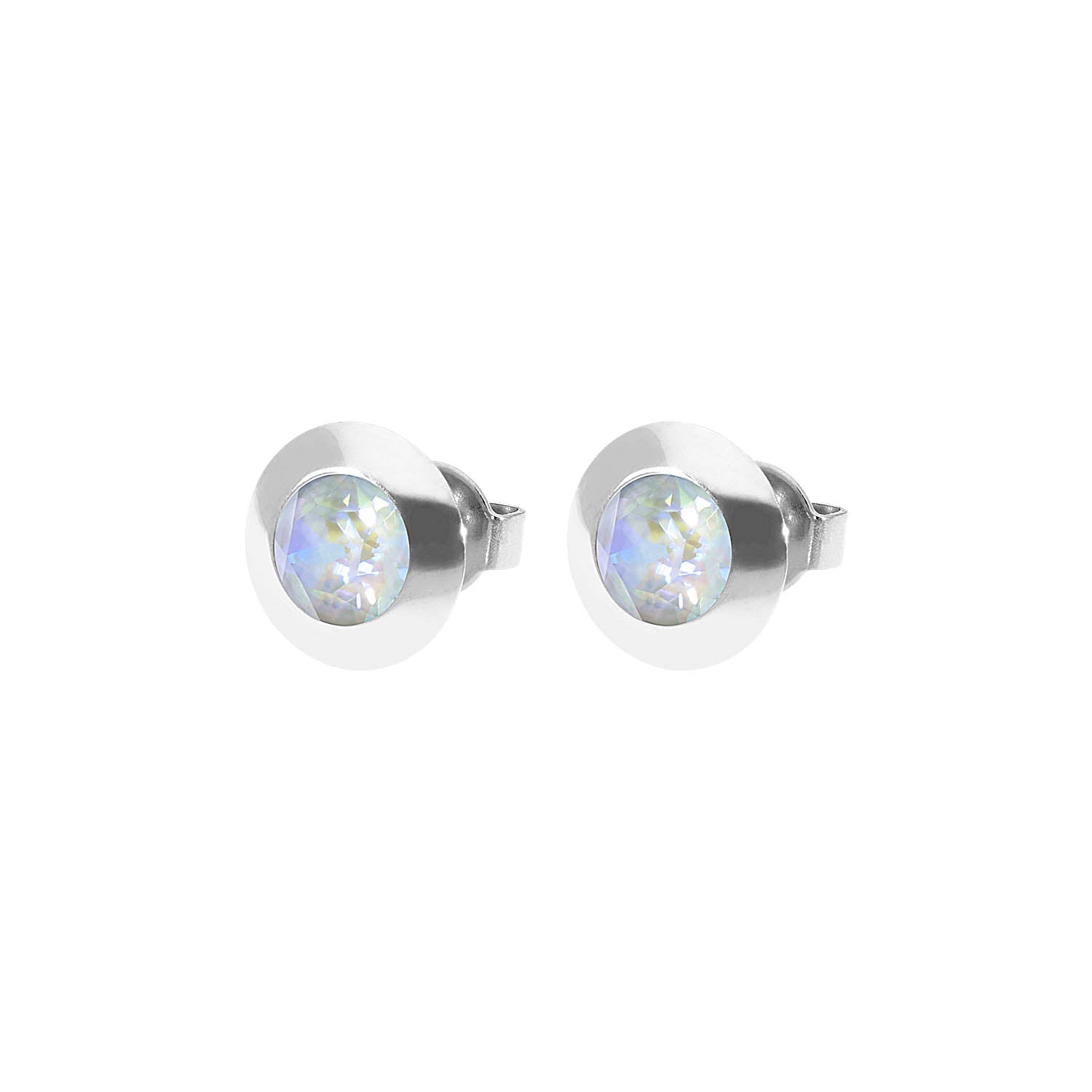 Tondo Ohrstecker 9 mm - Silber
