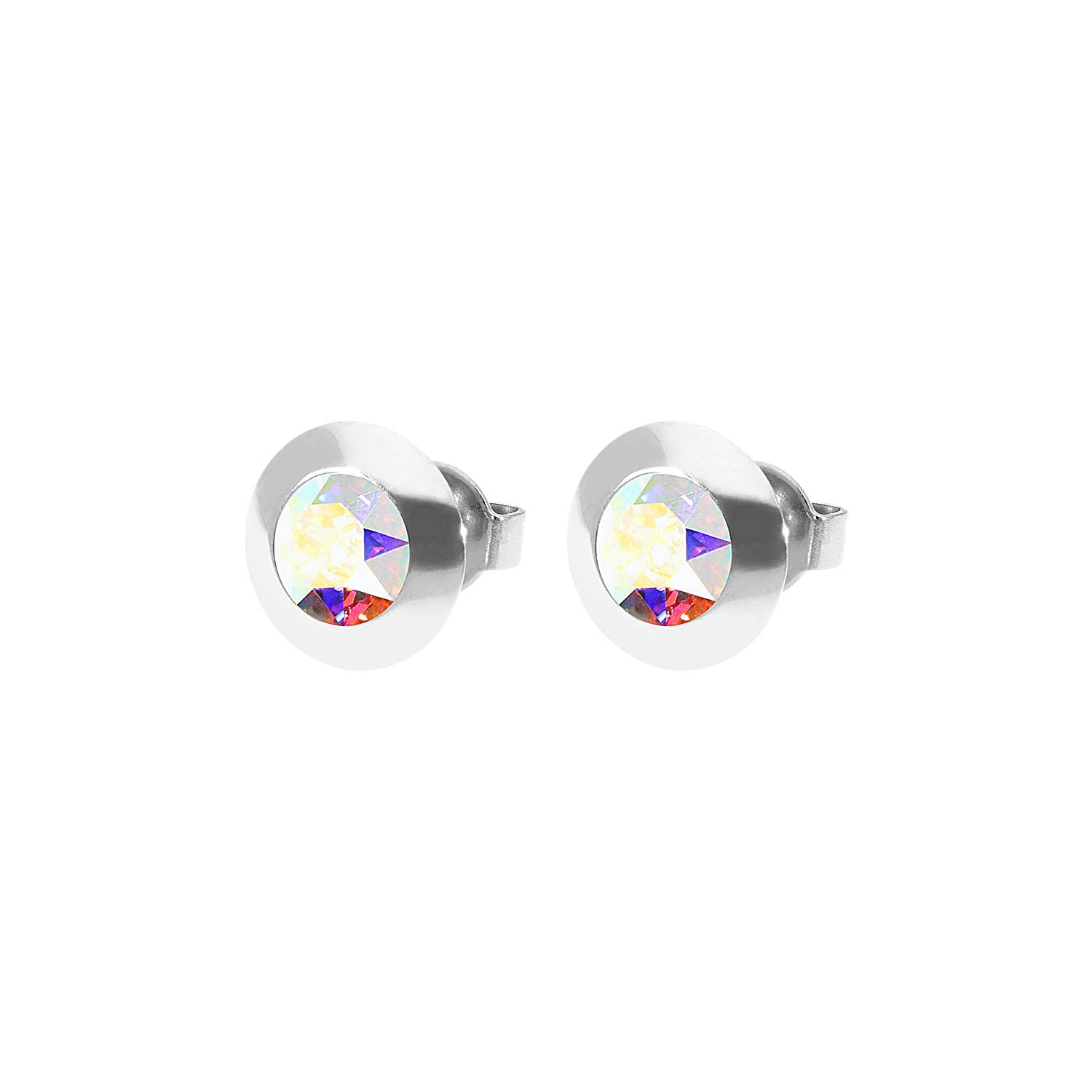 Tondo Ohrstecker 9 mm - Silber