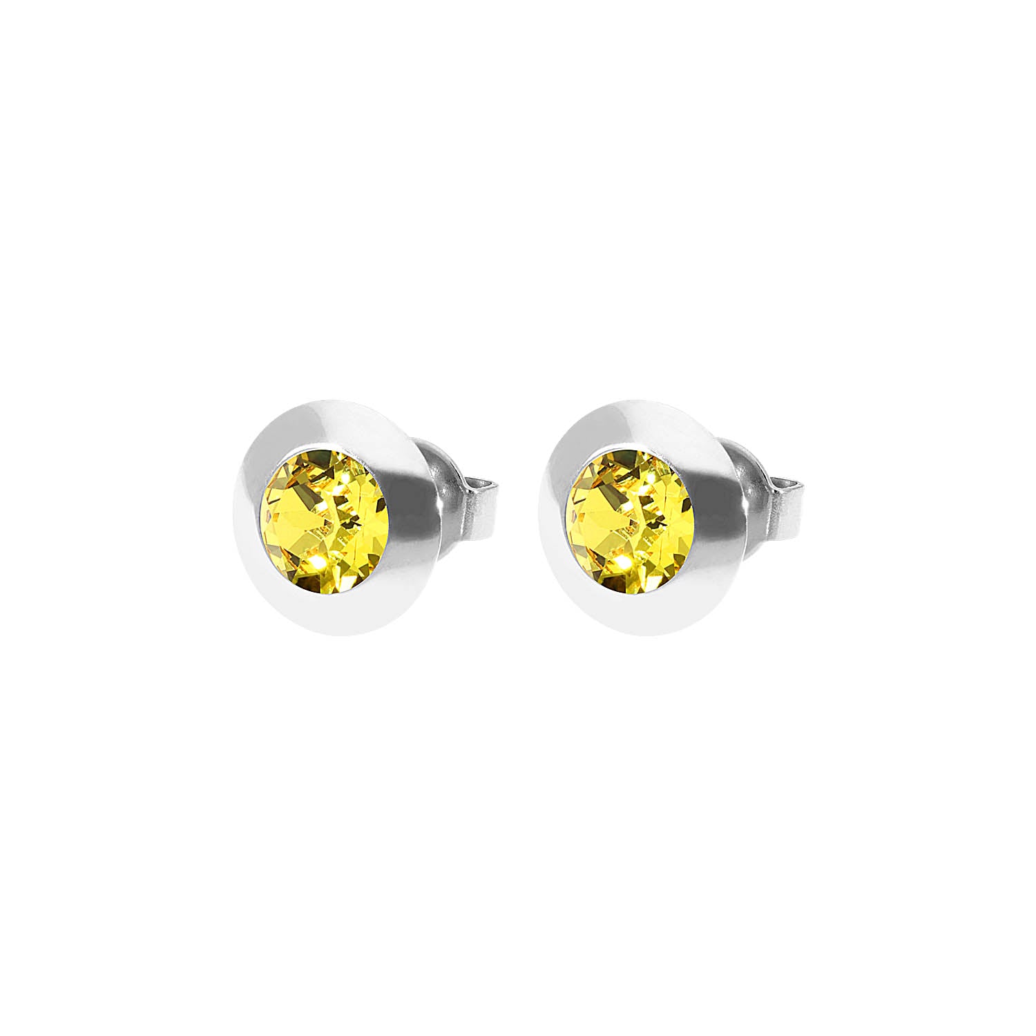 Tondo Ohrstecker 9 mm - Silber