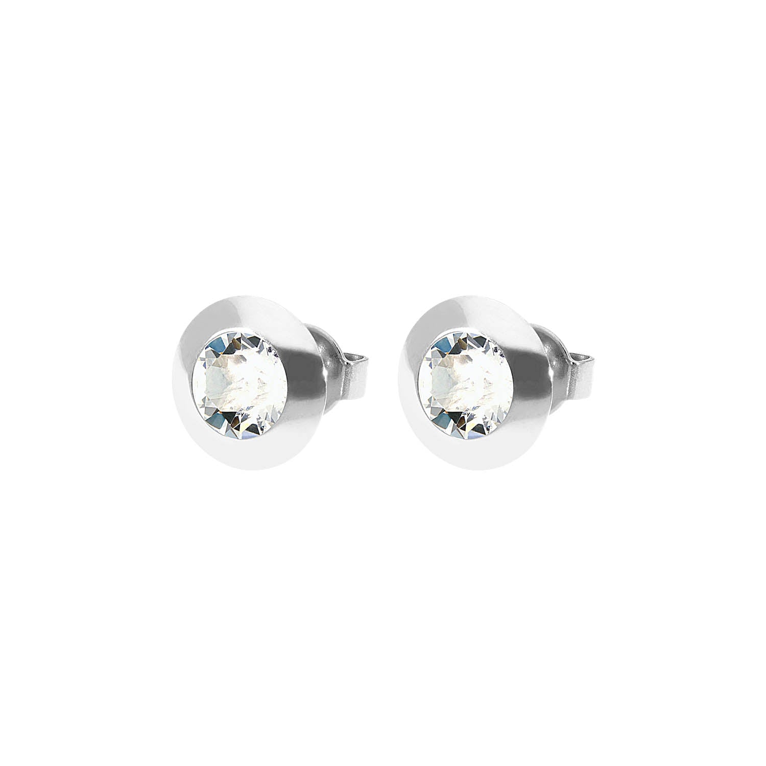 Tondo Ohrstecker 9 mm - Silber