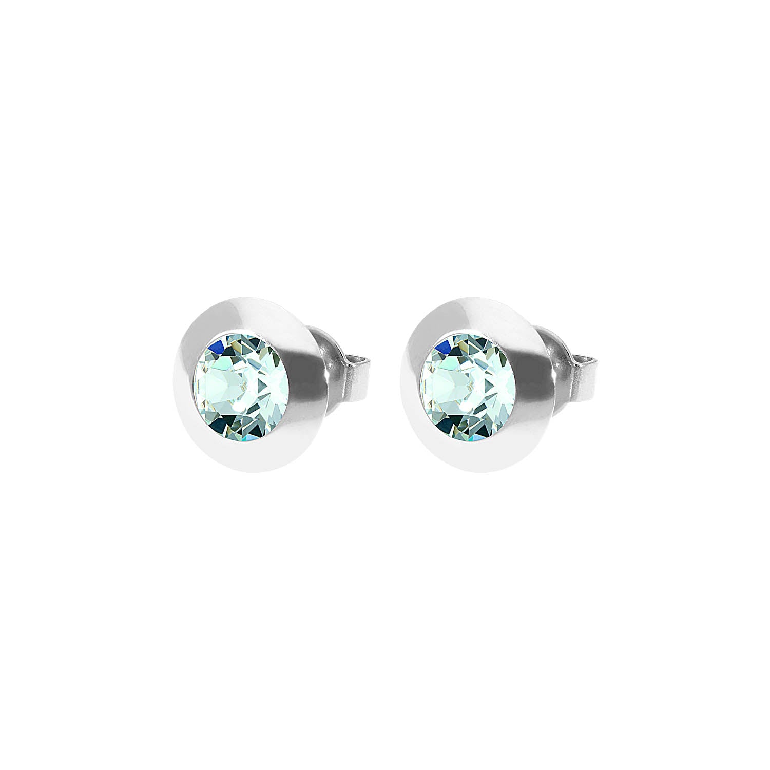 Tondo Ohrstecker 9 mm - Silber