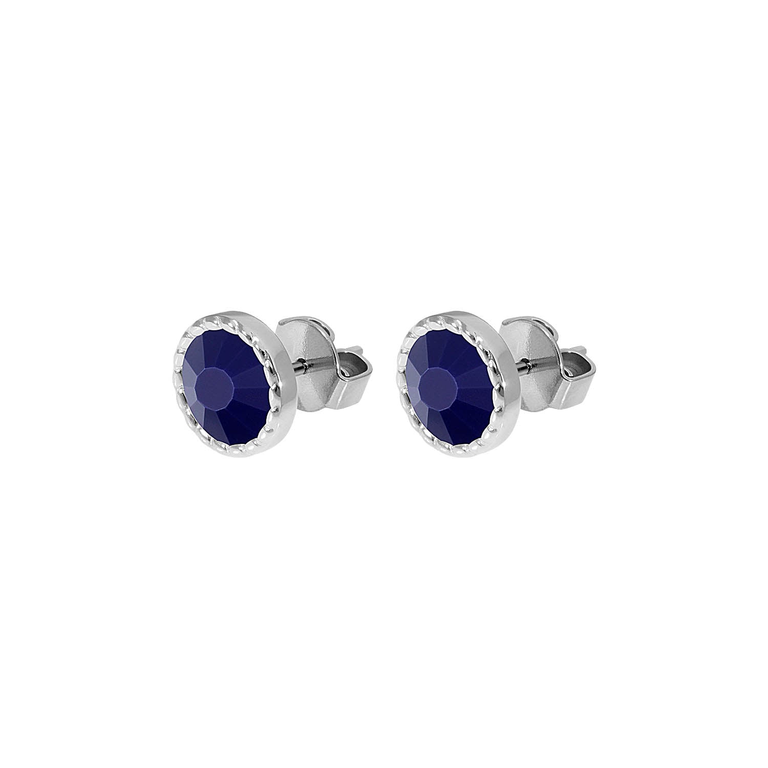 Bocconi Flat Ear Studs 9 mm - Silver
