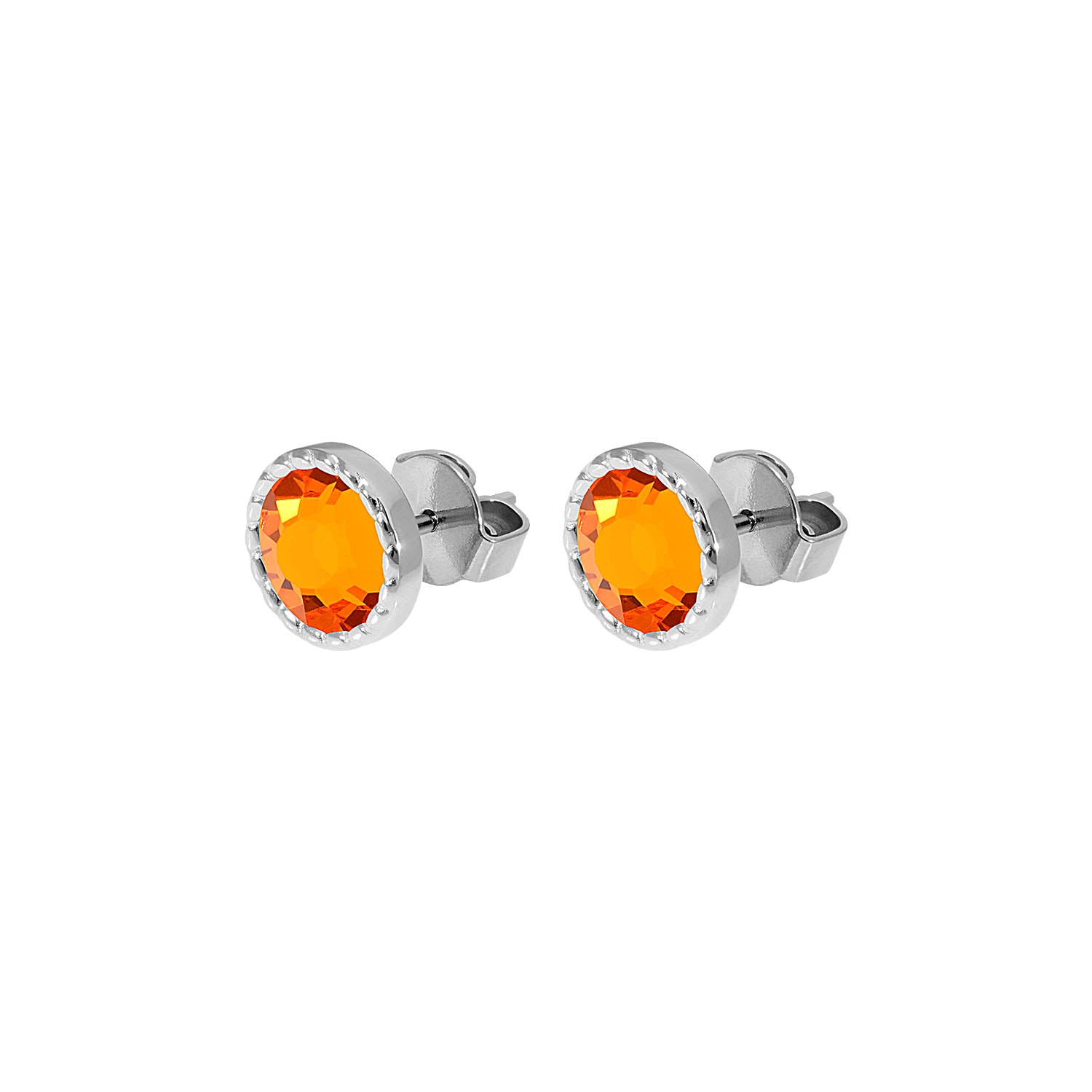 Bocconi Flat Ear Studs 9 mm - Silver