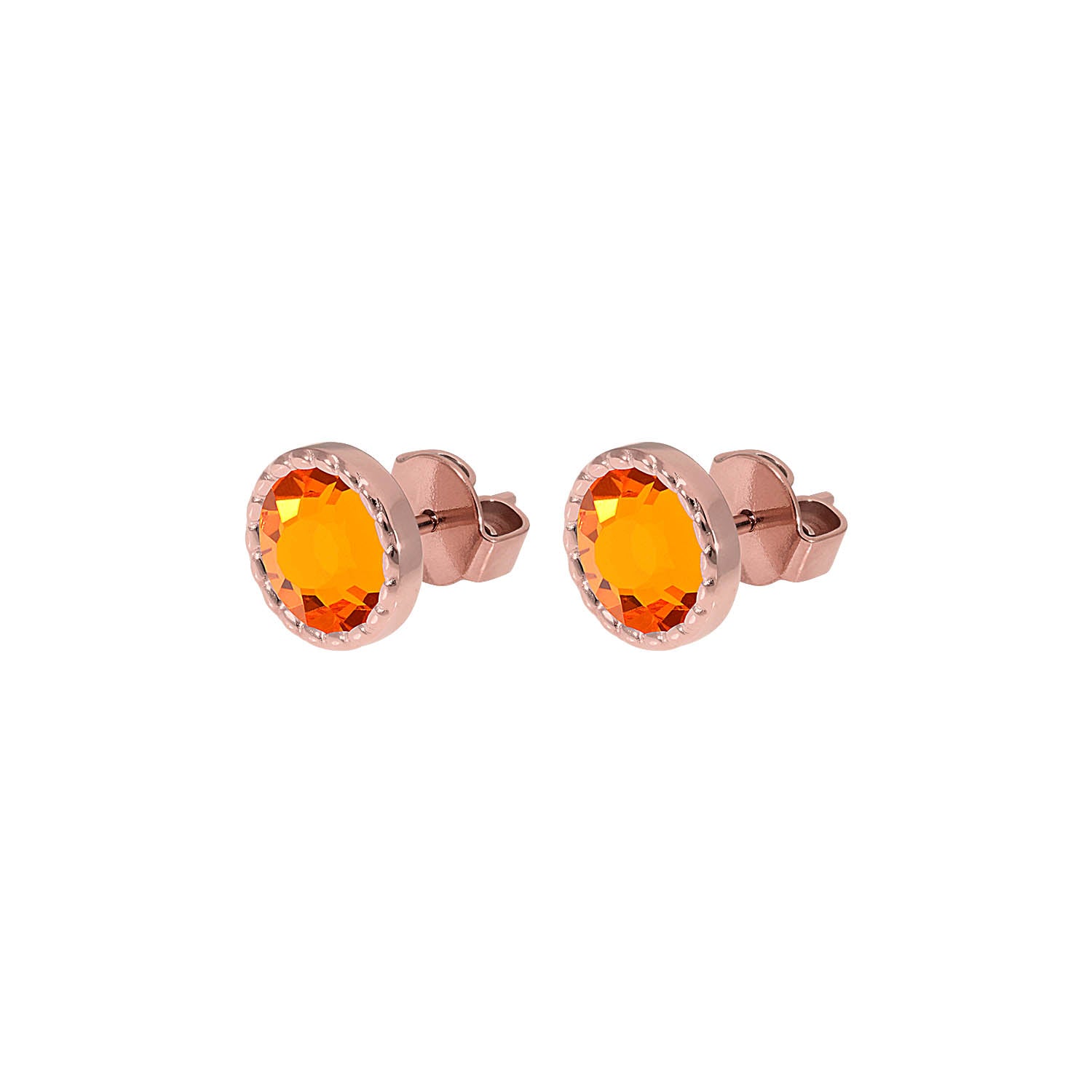 Bocconi Flat Ohrstecker 9 mm - Roségold