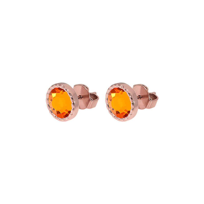 Bocconi Flat Ohrstecker 9 mm - Roségold