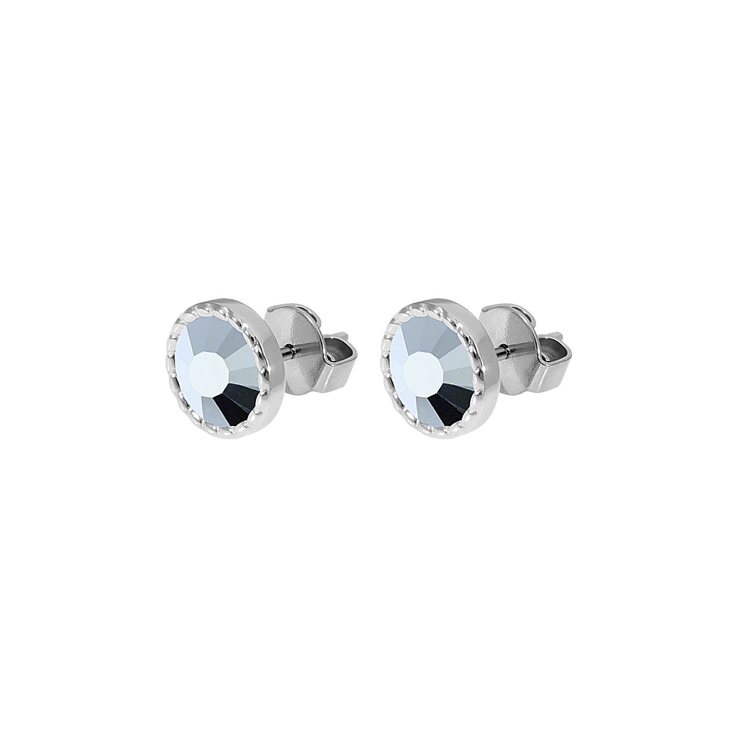 Bocconi Flat Ear Studs 9 mm - Silver