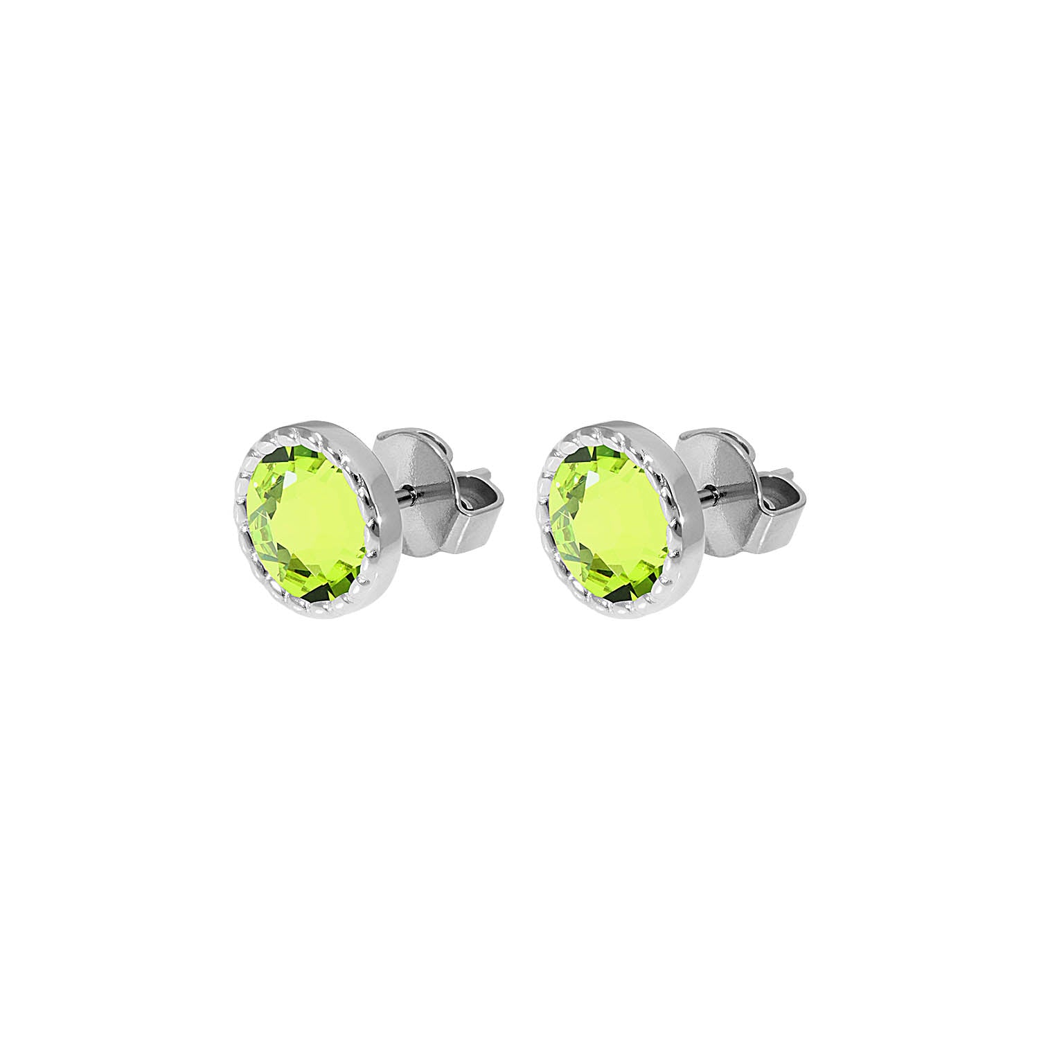 Bocconi Flat Ear Studs 9 mm - Silver