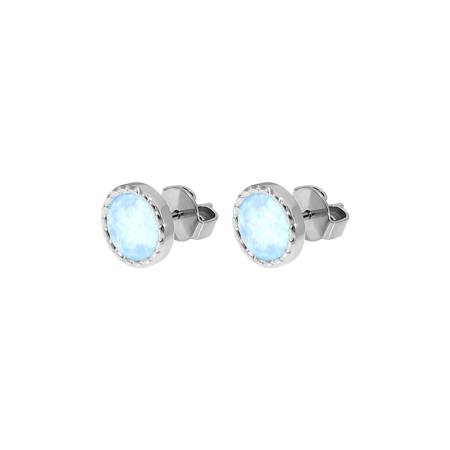 Bocconi Flat Ear Studs 9 mm - Silver