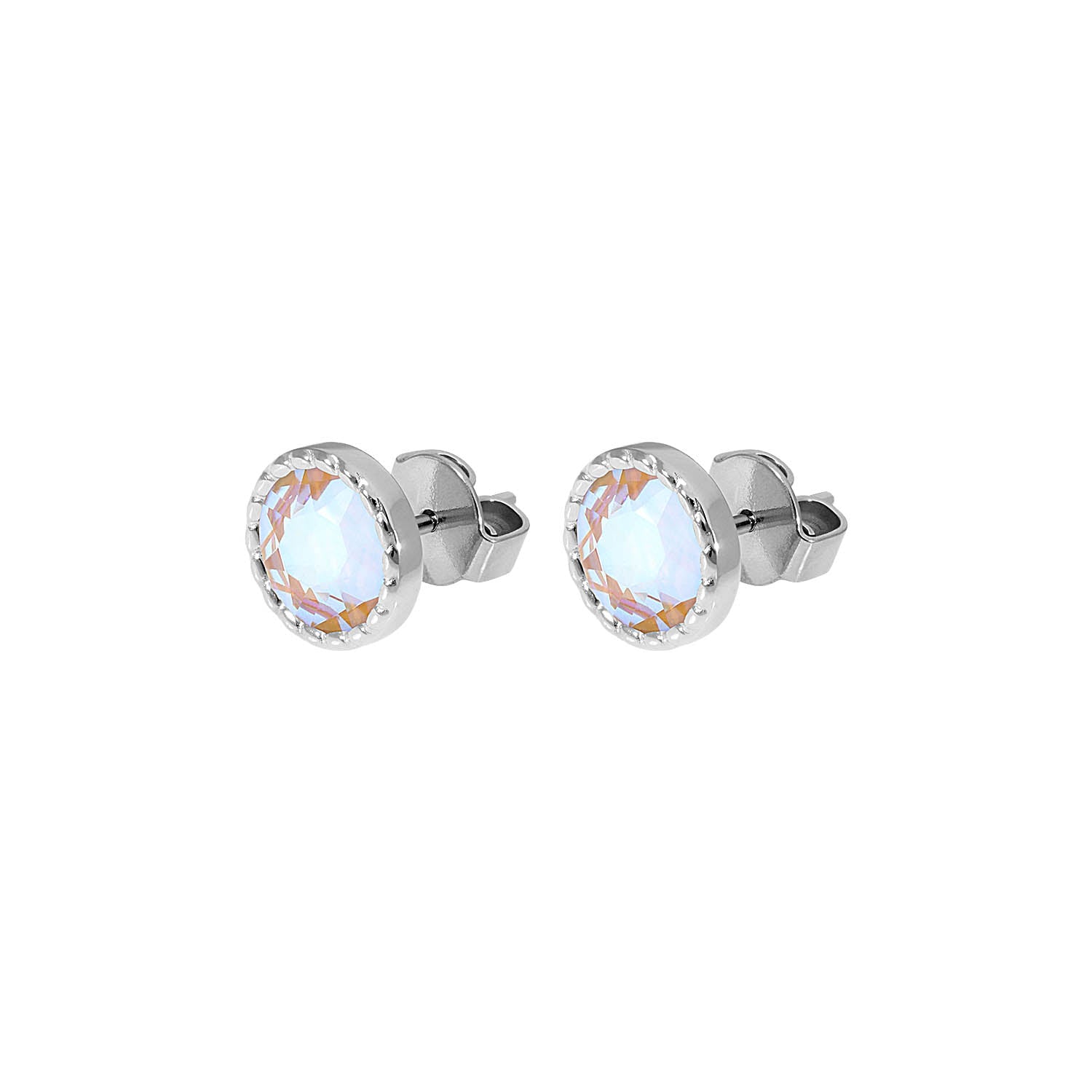 Bocconi Flat Ear Studs 9 mm - Silver